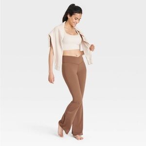 Women's Crossover Flare Leggings - JoyLab™ Brown new